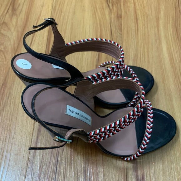 Tabitha Simmons Blk Block Heel Strap Sandals - Picture 3 of 13